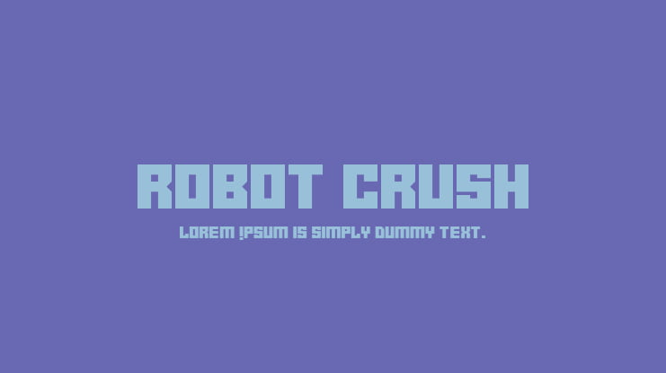 Robot Crush Font Family