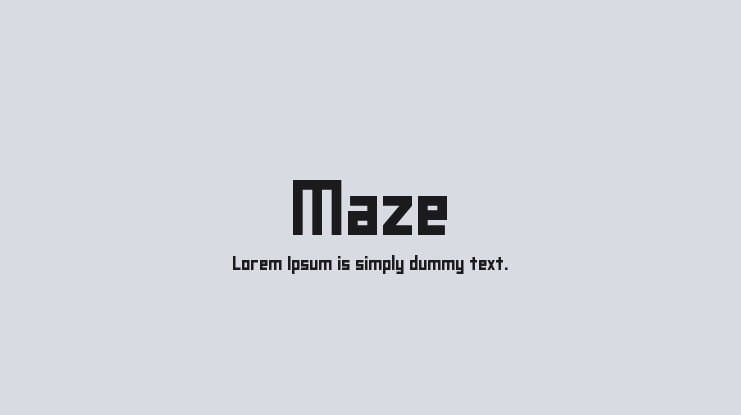 Maze Font