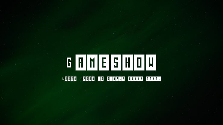 Gameshow Font Family