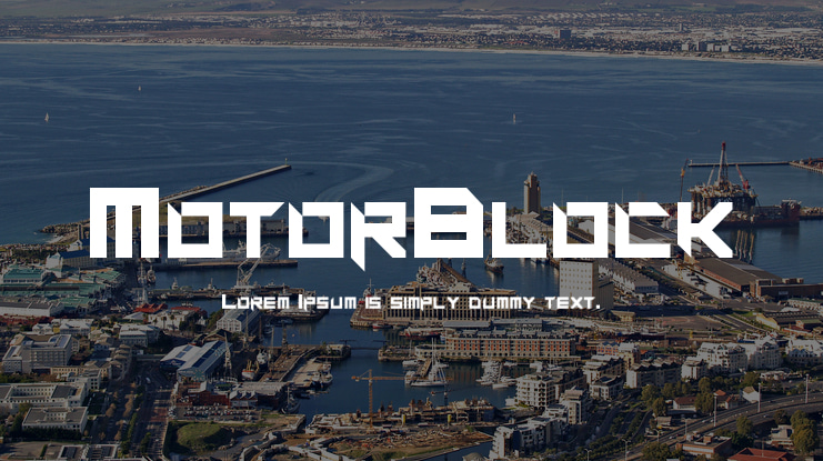 MotorBlock Font