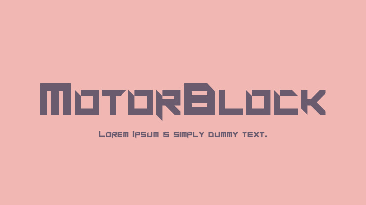 MotorBlock Font