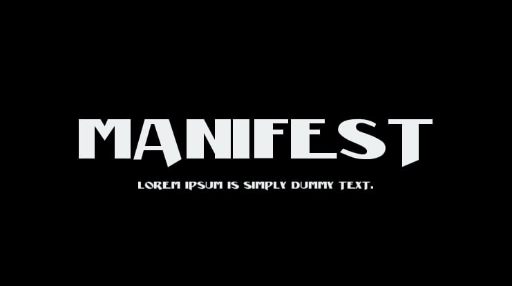 Manifest Font Family