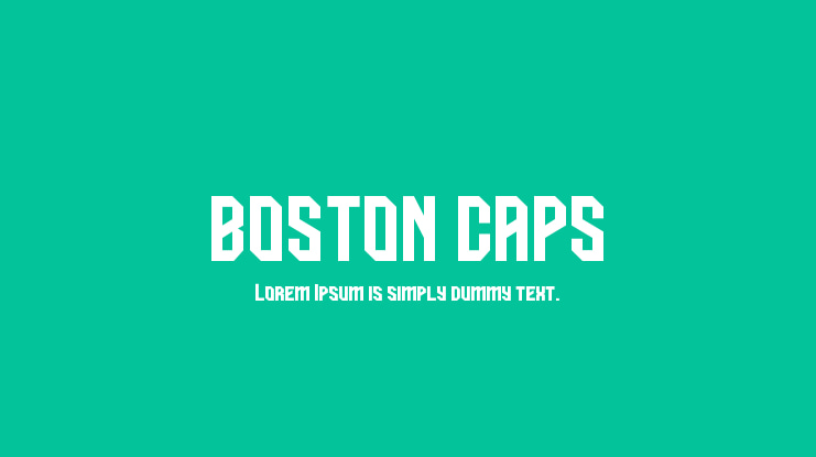 BOSTON CAPS Font