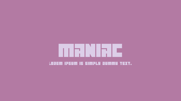 Maniac Font Family