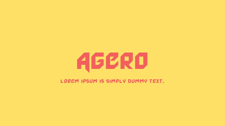 Agero Font
