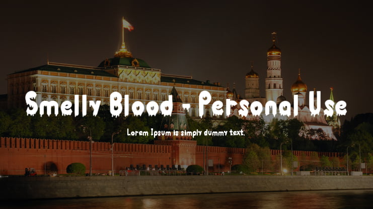 Smelly Blood - Personal Use Font
