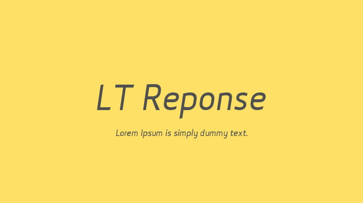 LT Reponse Font Family