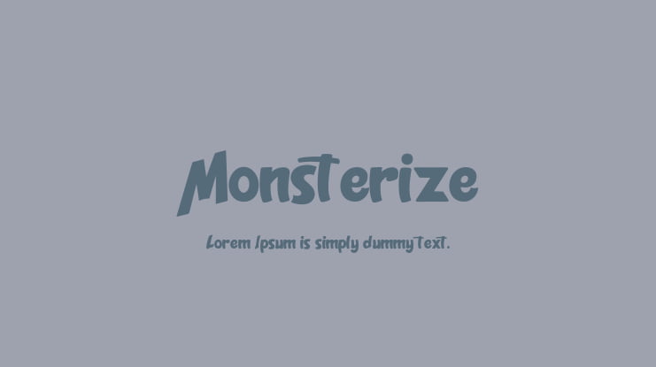 Monsterize Font Family