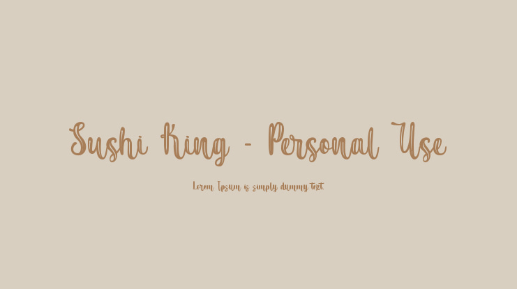 Sushi King - Personal Use Font