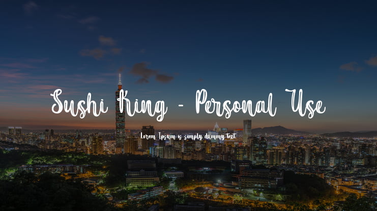 Sushi King - Personal Use Font
