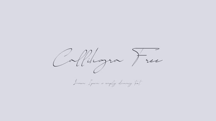 Callihgra Free Font