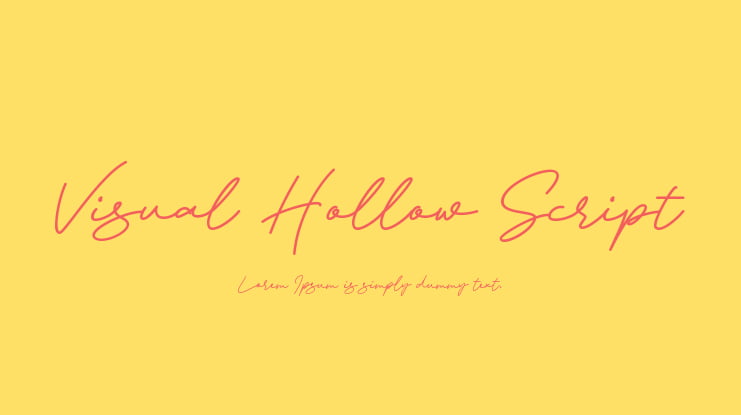 Visual Hollow Script Font Download Free For Desktop And Webfont