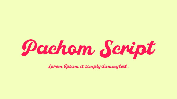 Pachom Script Font