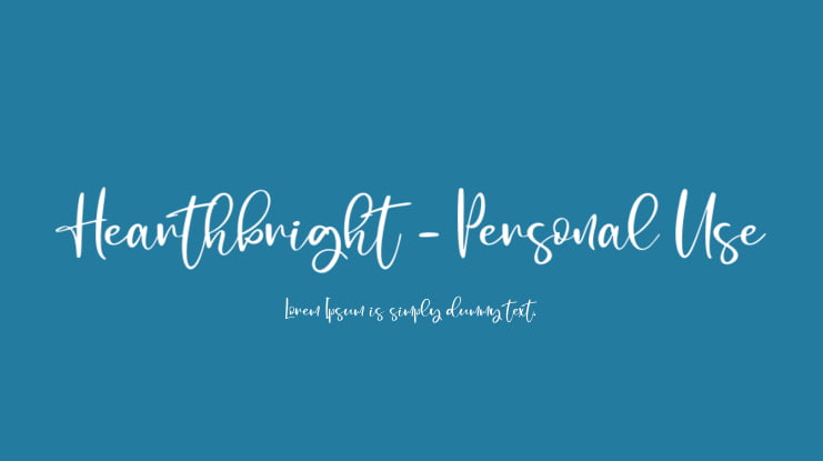 Hearthbright - Personal Use Font