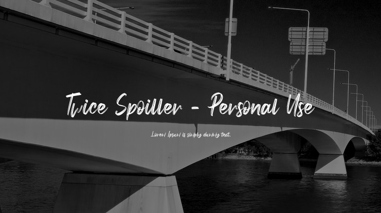 Twice Spoiller - Personal Use Font