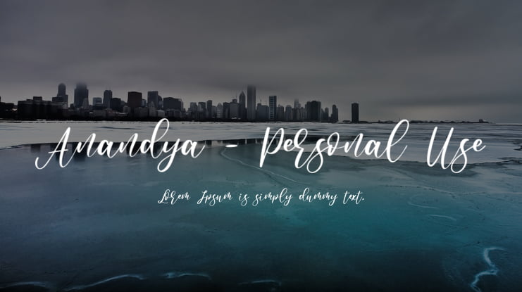 Anandya - Personal Use Font