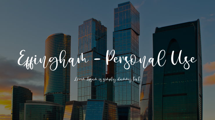 Effingham - Personal Use Font