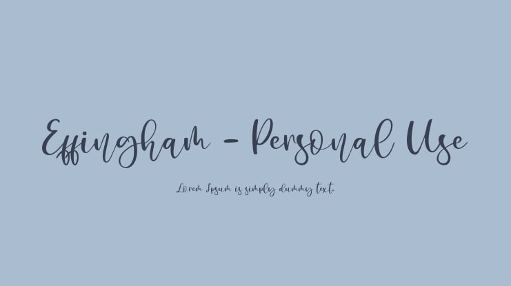 Effingham - Personal Use Font