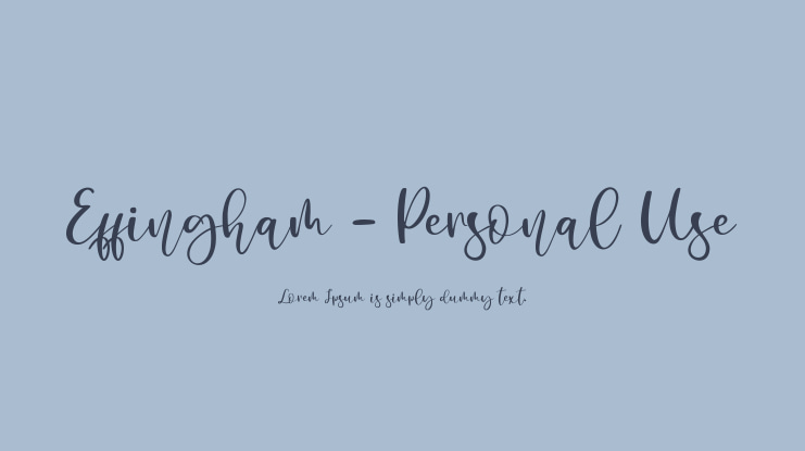 Effingham - Personal Use Font