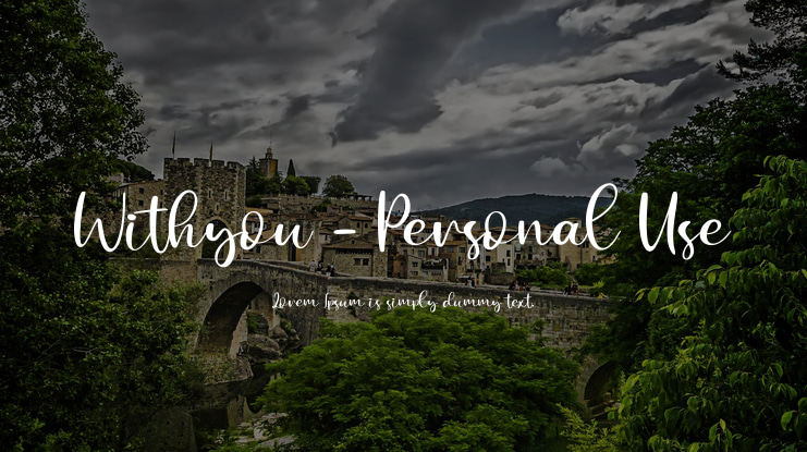 Withyou - Personal Use Font