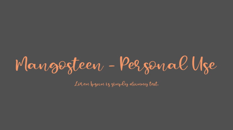 Mangosteen - Personal Use Font