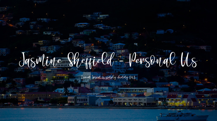 Jasmine Sheffield - Personal Us Font