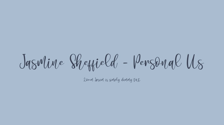 Jasmine Sheffield - Personal Us Font