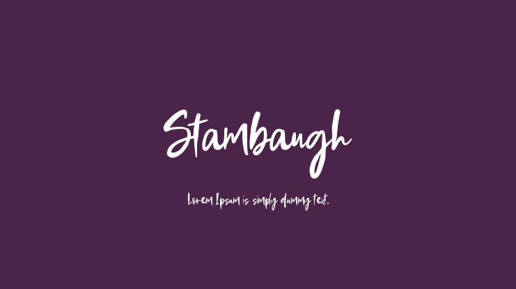 Stambaugh Font