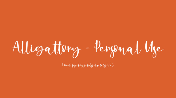 Alligattory - Personal Use Font