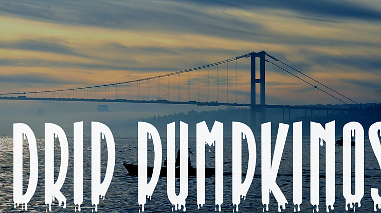 Drip Pumpkinos Font