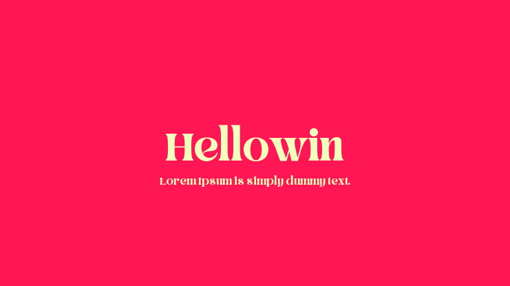 Hellowin Font Family