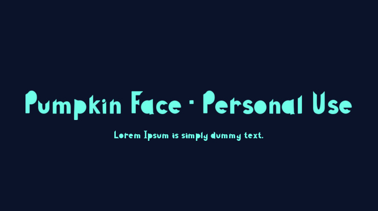 Pumpkin Face - Personal Use Font Family
