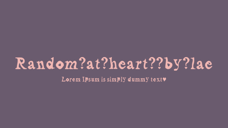 Random_at_heart__by_lae Font