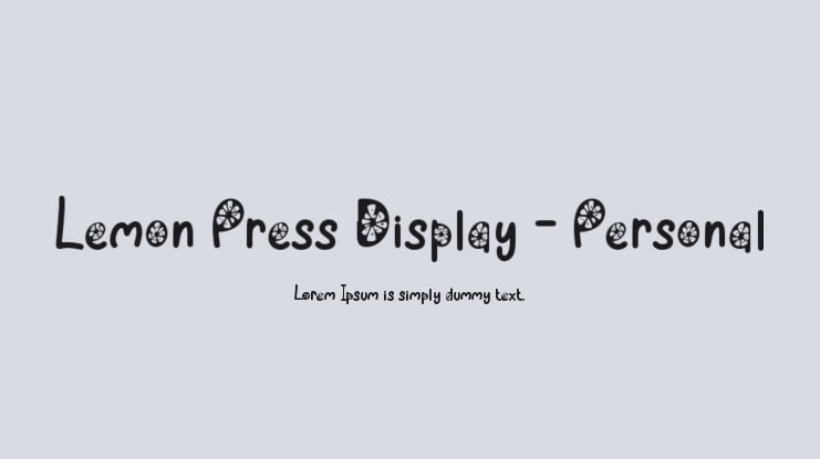 Lemon Press Display - Personal Font Family