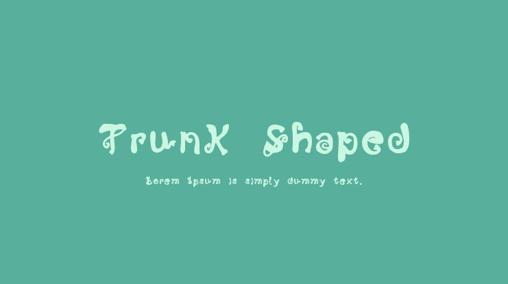 Trunk Shaped Font