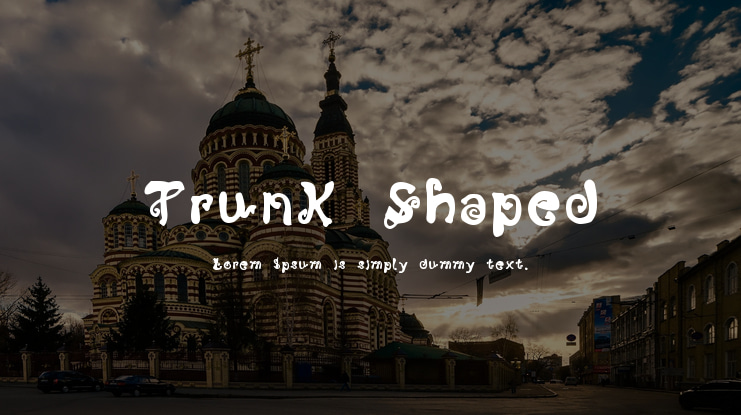 Trunk Shaped Font