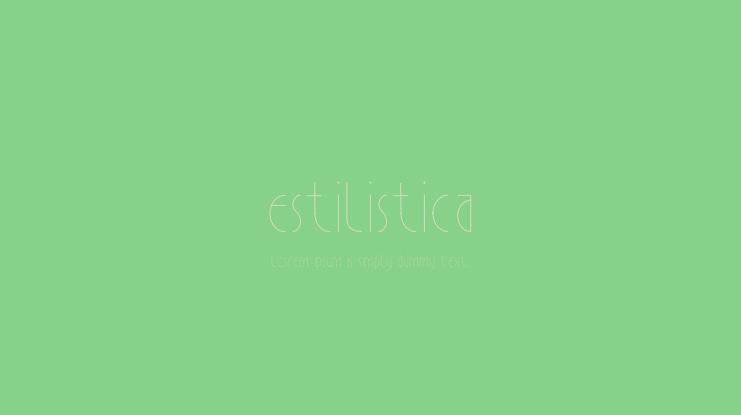 Estilistica Font Family