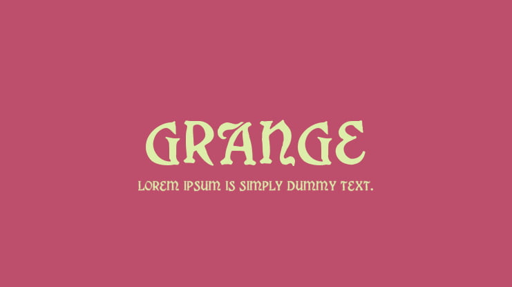 Grange Font