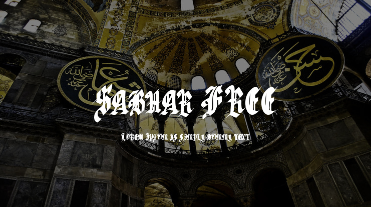 Sabhar FREE Font