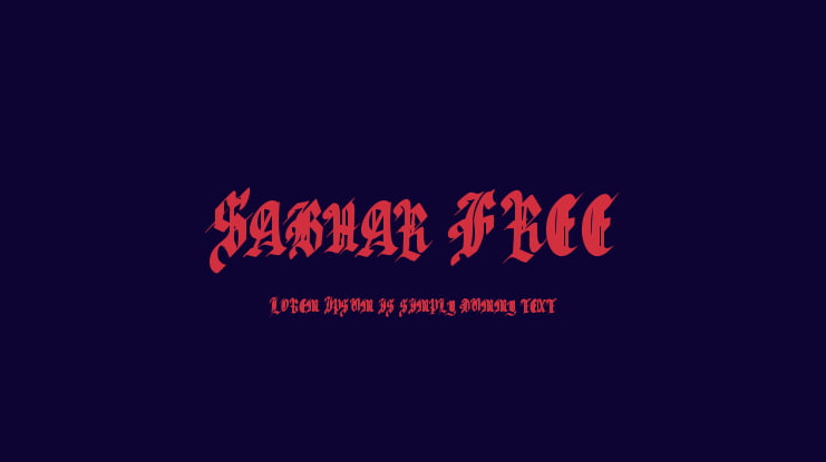 Sabhar FREE Font