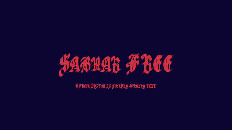 Sabhar FREE Font