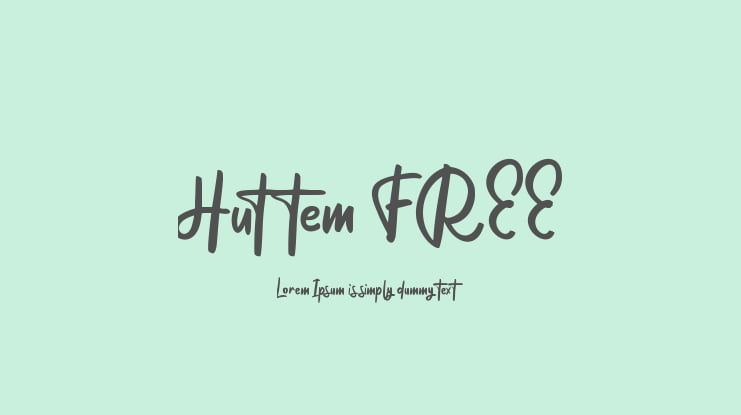 Huttem FREE Font