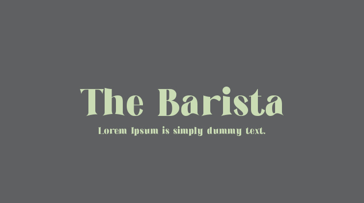 The Barista Font