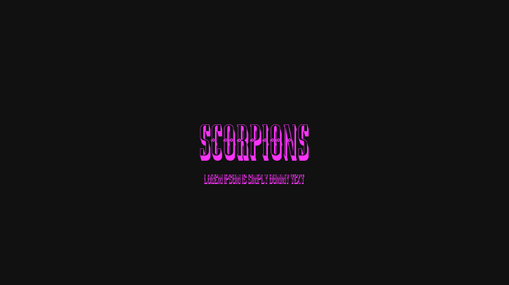 Scorpions Font