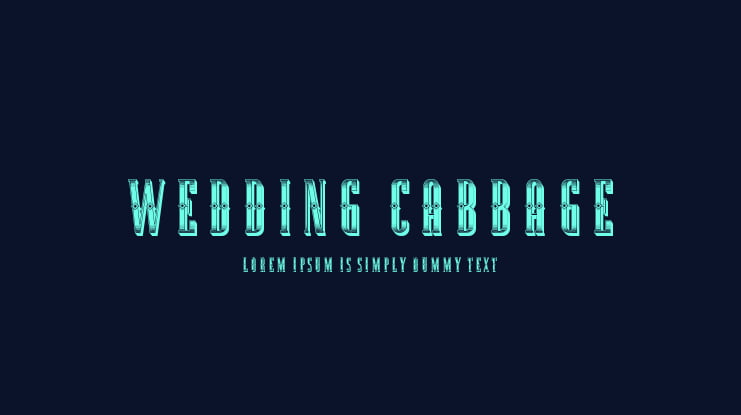 Wedding Cabbage Font
