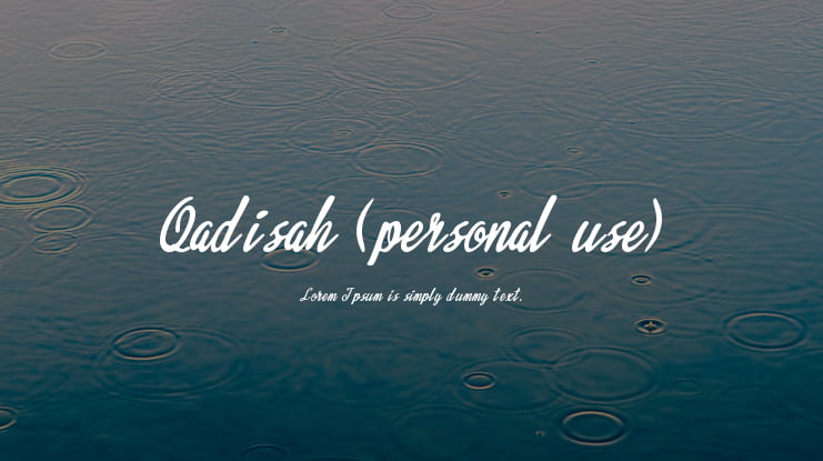 Qadisah (personal use) Font