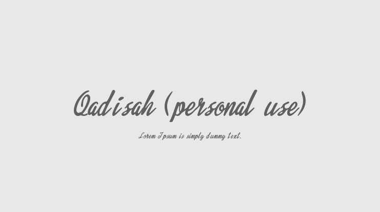 Qadisah (personal use) Font