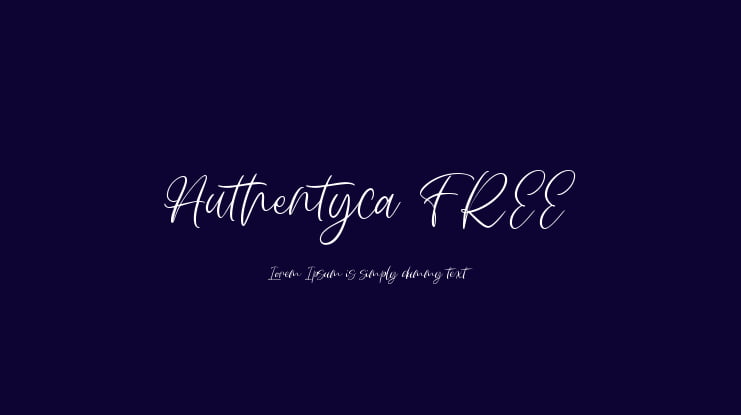 Authentyca FREE Font