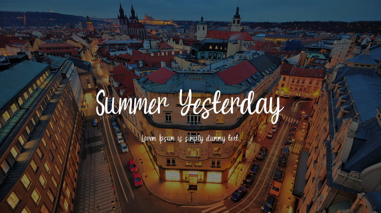Summer Yesterday Font