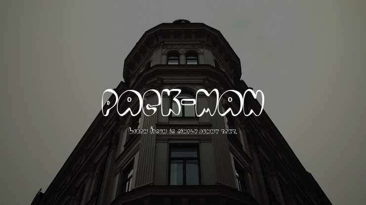 PACK-MAN Font